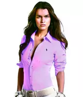 chemise ralph lauren mode fille multicolore coton elastique purple